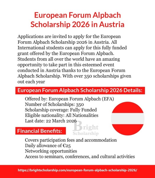 Стипендия European Forum Alpbach 2026 в Австрии (полное финансирование)