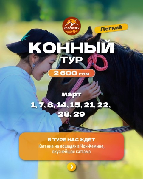 Конный тур + дегустация национальных лепешек Каттама в ущелье Боом | Легкий тур | 15.03.2026