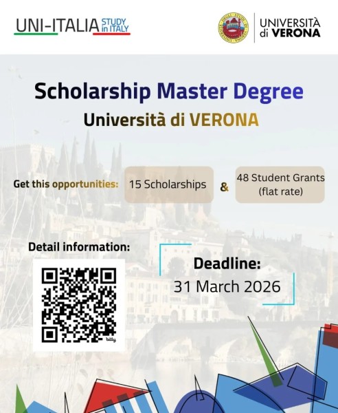 Конкурс на получение стипендии Веронского университета в Италии |  Scholarship Università di VERONA Italy