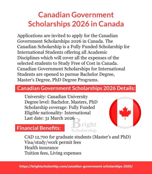 Программа стипендий Canadian Government Scholarships 2026 в Канаде