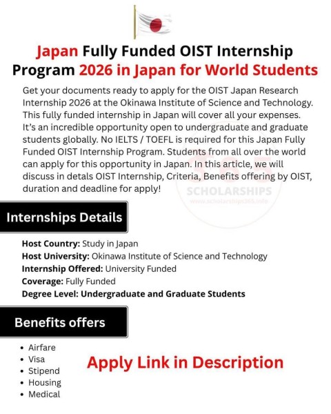 🇯🇵 OIST Internship 2026: стажировка в Японии без IELTS