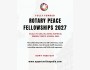 Rotary Peace Fellowships 2027–28: Полностью финансируемые стипендии мира