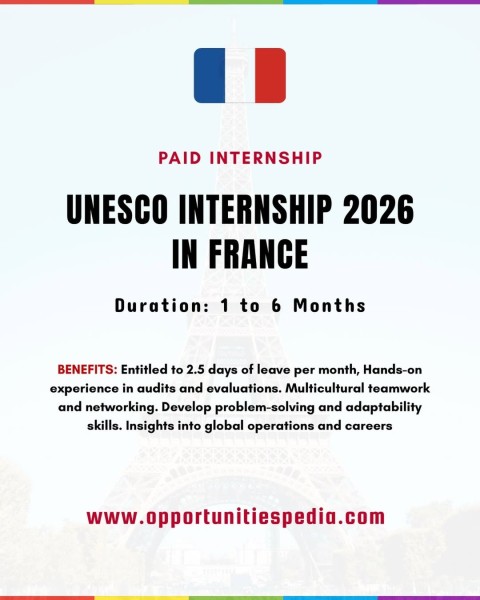 🇫🇷 UNESCO Internship 2026 — Стажировка в Париже