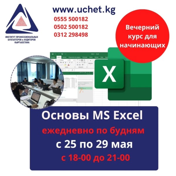 Курс: «Основы Microsoft EXCEL»┃Бишкек с 25.05.2026