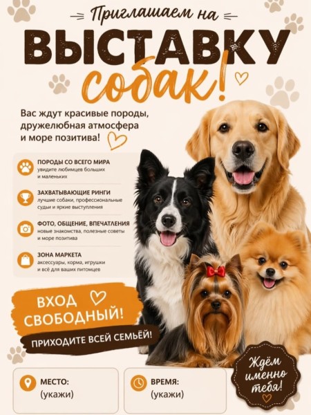 Грандиозные Интернациональные выставки собак CACIB-FCI «Созвездие Азии 1–2» и «Победитель VIKTORY-2026» | 24-26 апреля