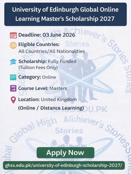 Учись в Британии онлайн: стипендия Edinburgh 2027