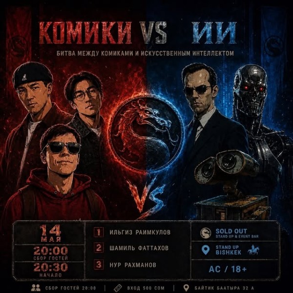 Stand Up: Комики против искусственного интеллекта┃Бишкек 14.05.2026