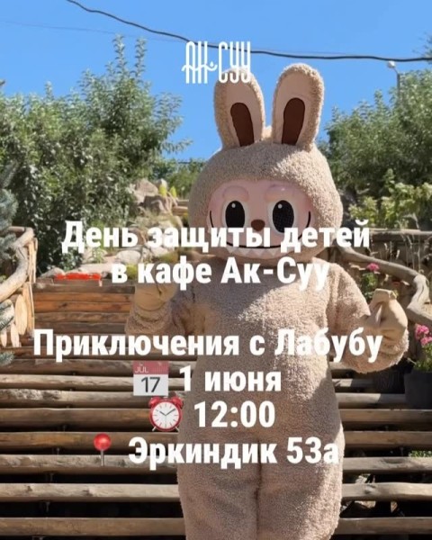 Детский праздник в кафе Ак-Суу с Лабубу | 1 июня 2026