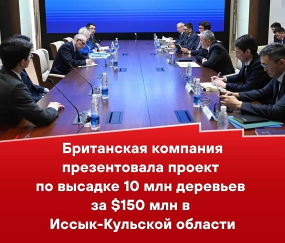 Британская компания презентовала проект по высадке 10 млн деревьев за $100 млн в Иссык-Кульской области