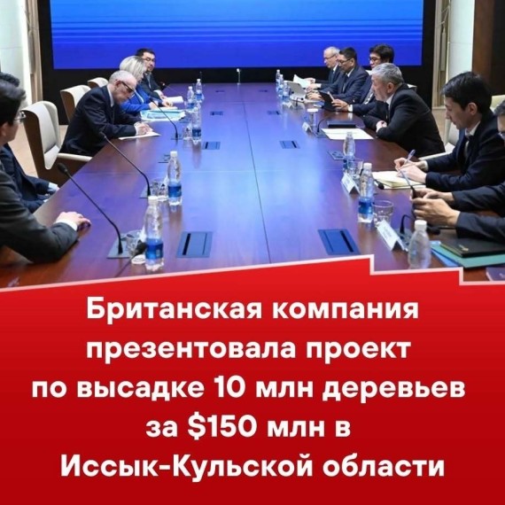 Британская компания презентовала проект по высадке 10 млн деревьев за $100 млн в Иссык-Кульской области