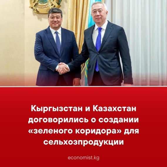 Кыргызстан и Казахстан договорились о создании «зеленого коридора» для сельхозпродукции