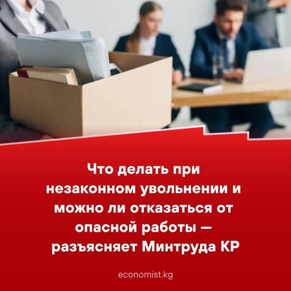 Что делать при незаконном увольнении и можно ли отказаться от опасной работы — разъясняет Минтруда КР