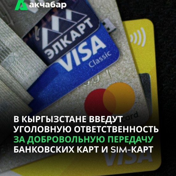 В Кыргызстане введут уголовную ответственность за добровольную передачу банковских карт и sim-карт