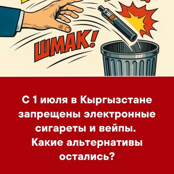 C 1 июля в Кыргызстане запрещены электронные сигареты и вейпы. Какие альтернативы остались?