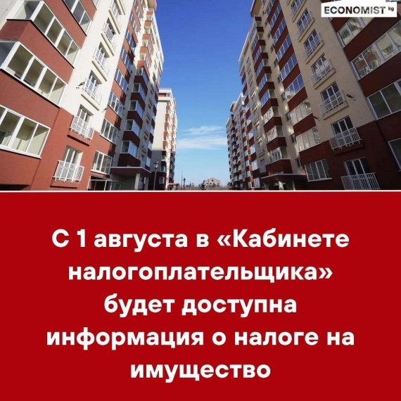 С 1 августа в «Кабинете налогоплательщика» будет доступна информация о налоге на имущество