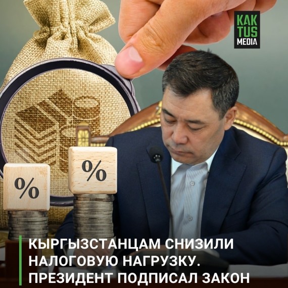 Кыргызстанцам снизили налоговую нагрузку. Президент подписал закон
