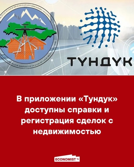 В приложении «Тундук» доступны справки и регистрация сделок с недвижимостью