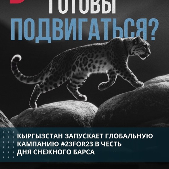 Кыргызстан запускает глобальную кампанию #23for23 в честь дня снежного барса