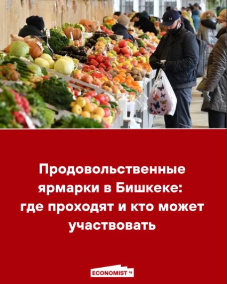 Продовольственные ярмарки в Бишкеке: где проходят и кто может участвовать