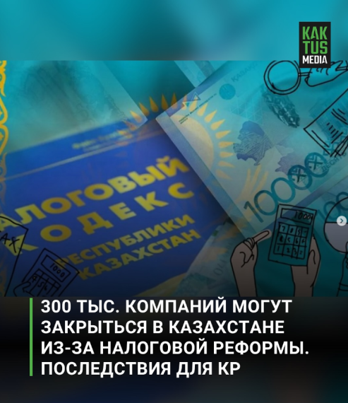 300 тыс. компаний могут закрыться в Казахстане из-за налоговой реформы. Последствия для КР