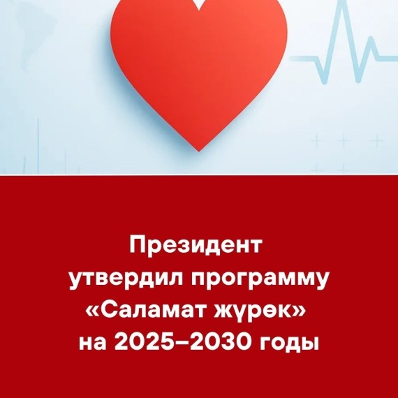 Президент утвердил программу «Саламат жүрөк» на 2025–2030 годы