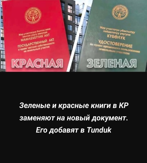 Зеленые и красные книги в КР заменяют на новый документ. Его добавят в Tunduk