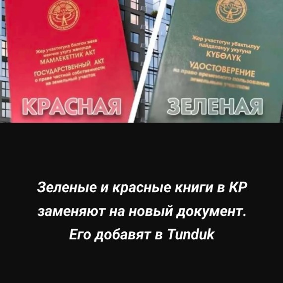 Зеленые и красные книги в КР заменяют на новый документ. Его добавят в Tunduk