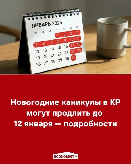 Новогодние каникулы в КР могут продлить до 12 января - подробности