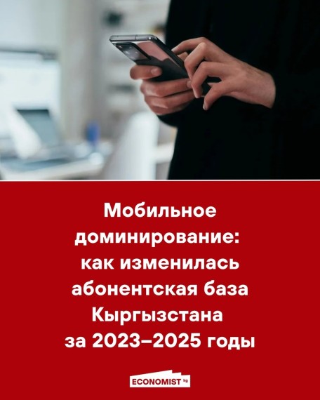 Мобильное доминирование: как изменилась абонентская база Кыргызстана за 2023-2025 годы