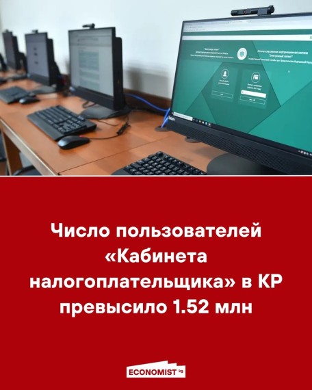 Число пользователей «Кабинета налогоплательщика» в КР превысило 1.52 млн