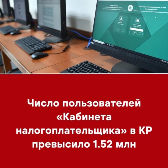 Число пользователей «Кабинета налогоплательщика» в КР превысило 1.52 млн