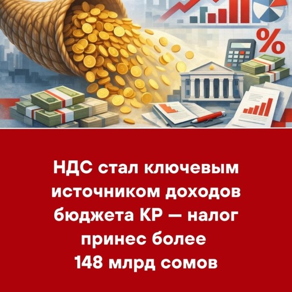 НДС стал ключевым источником доходов бюджета КР - налог принес более 148 млрд сомов