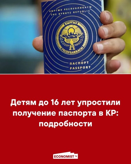 Детям до 16 лет упростили получение паспорта в КР: подробности 