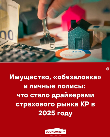 Имущество, «обязаловка» и личные полисы: что стало драйверами страхового рынка КР в 2025 году