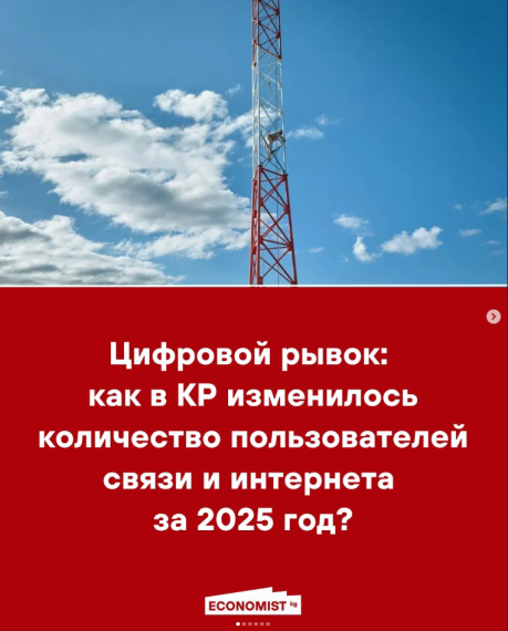 Цифровой рынок: как в КР изменилось количество пользователей связи и интернета за 2025 год?