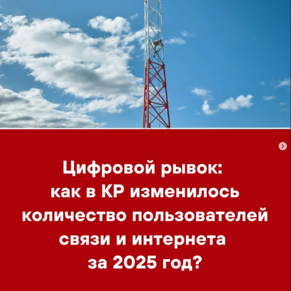 Цифровой рынок: как в КР изменилось количество пользователей связи и интернета за 2025 год?