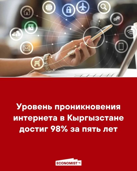 Уровень проникновения интернета в Кыргызстане достиг 98% за пять лет