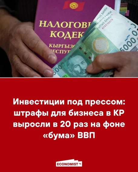 Инвестиции под прессом: штрафы для бизнеса в КР выросли в 20 раз на фоне «бума» ВВП