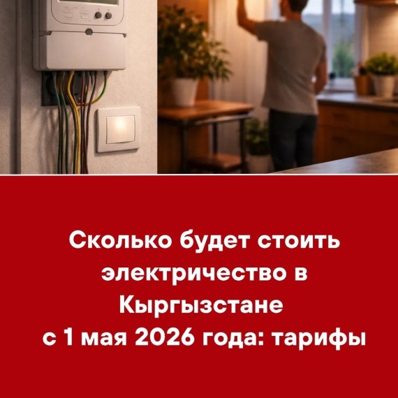 Сколько будет стоить электричество в Кыргызстане с 1 мая 2026 года: тарифы