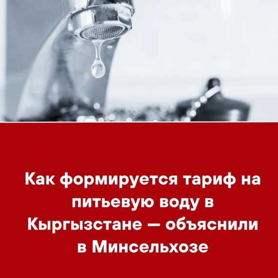 Как формируется тариф на питьевую воду в Кыргызстане - объяснили в Минсельзохе