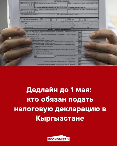 Дедлайн до 1 мая: кто обязан подать налоговую декларацию в Кыргызстане