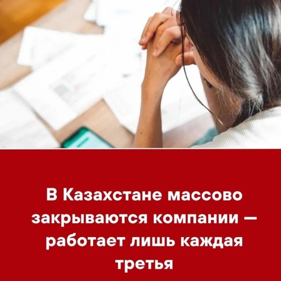 В Казахстане массово закрываются компании — работает лишь каждая третья