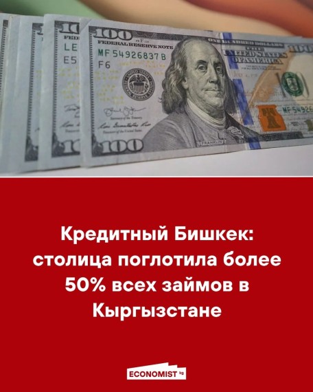 Кредитный Бишкек: столица поглотила более 50% всех займов в Кыргызстане