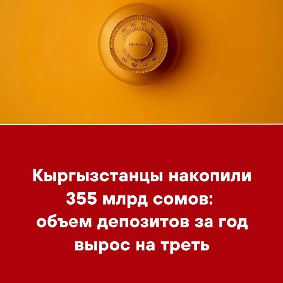 Кыргызстанцы накопили 355 млрд сомов: объем депозитов за год вырос на треть