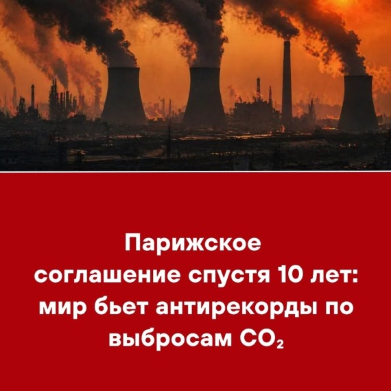 Парижское соглашение спустя 10 лет: мир бьет антирекорды по выбросам CO2