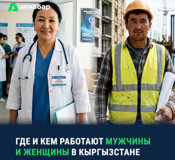 Где и кем работают мужчины и женщины в Кыргызстане