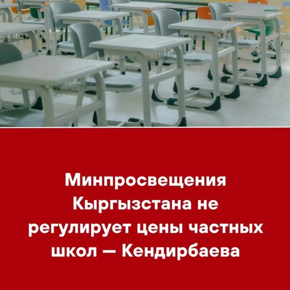 Минпросвещения Кыргызстана не регулирует цены частных школ - Кендирбаева