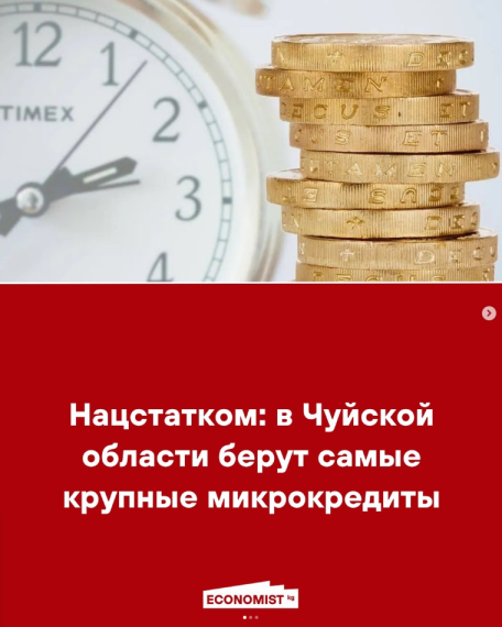Нацстатком: в Чуйской области берут самые крупные микрокредиты
