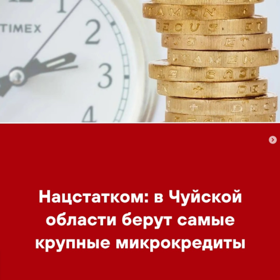 Нацстатком: в Чуйской области берут самые крупные микрокредиты