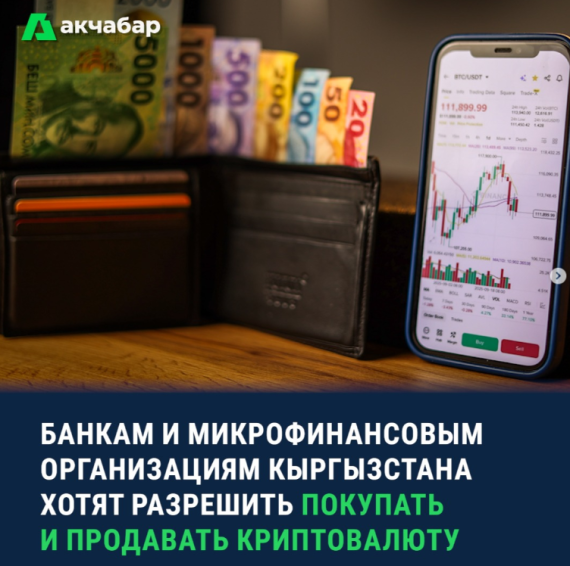 Банкам и микрофинансовым организациям Кыргызстана хотят разрешить покупать и продавать криптовалюту